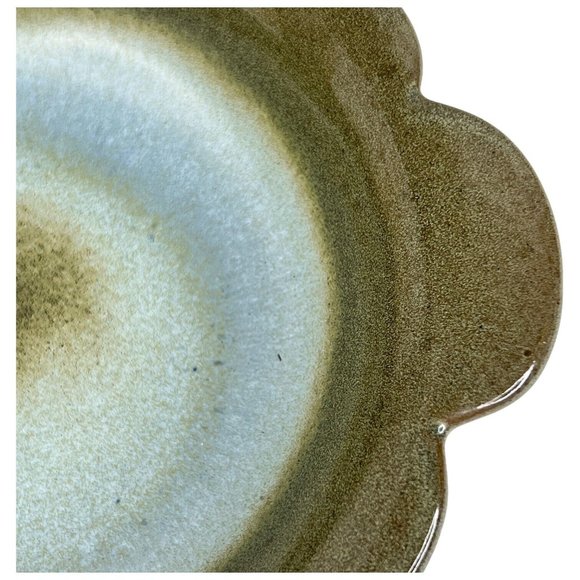 Frankoma Plainsman Green Cereal Bowl Prairie Scalloped Edge Vintage Blue 30B - Picture 6 of 10